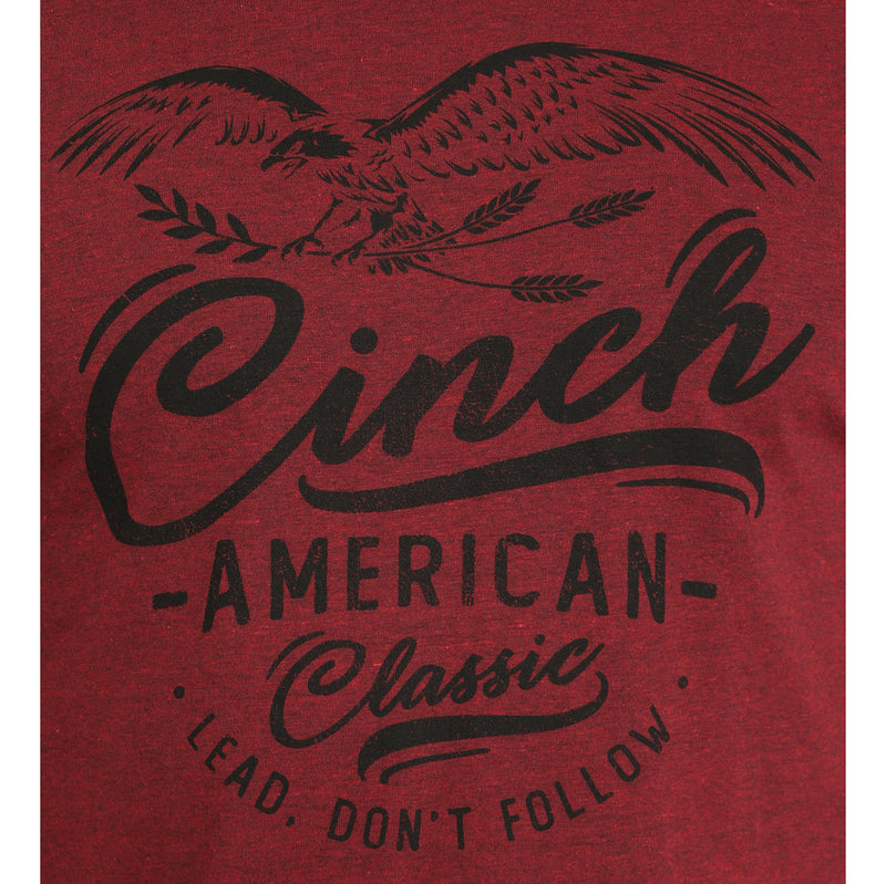 Cinch Men's Red Logo Tee