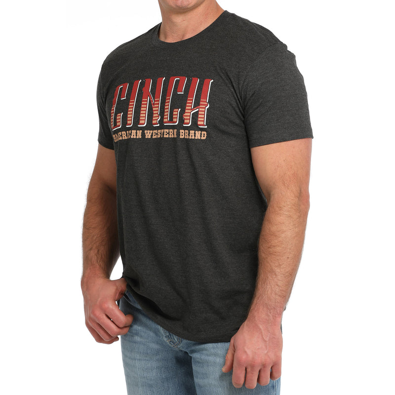 Cinch Men's Charcoal Logo Tee