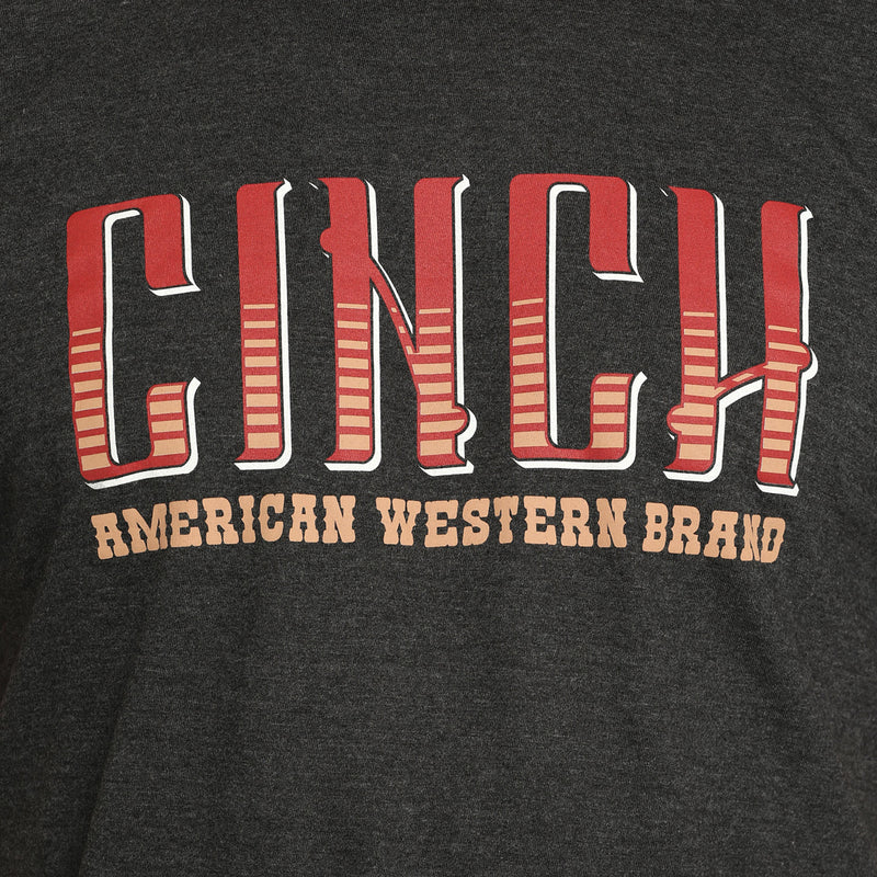 Cinch Men's Charcoal Logo Tee