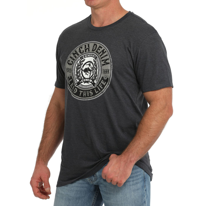 Cinch Men's Navy Crew Neck Tee