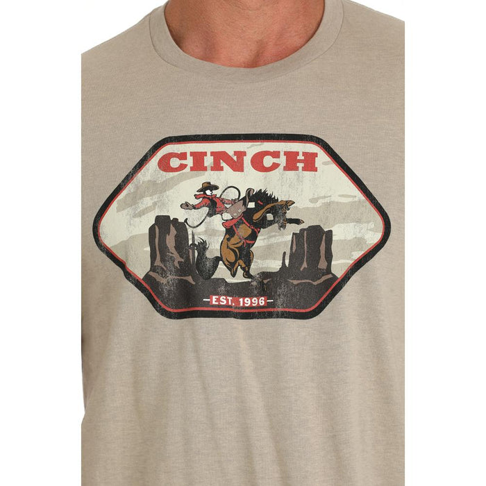 Cinch Mens Bucking Horse Khaki T-shirt