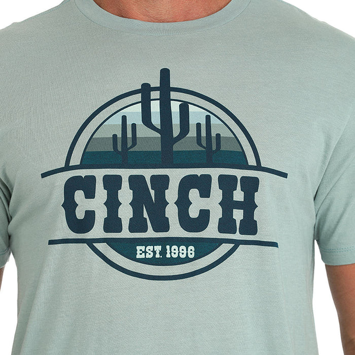 Cinch Mens Grey Cactus Tee