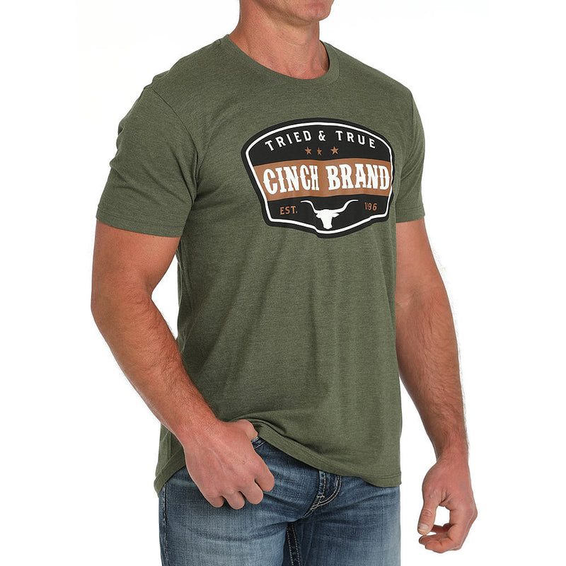 Cinch Mens Olive Tried & True T-Shirt