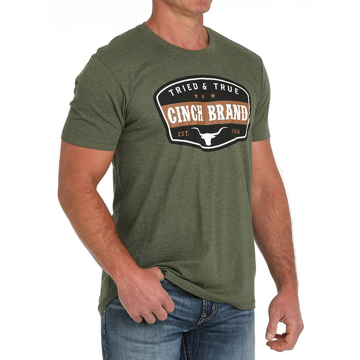 Cinch Mens Olive Tried & True T-Shirt