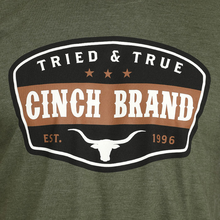 Cinch Mens Olive Tried & True T-Shirt