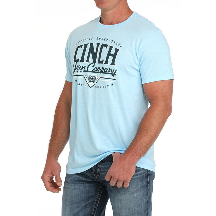 Cinch Men's Jean Logo Light Blue Tee Shirt