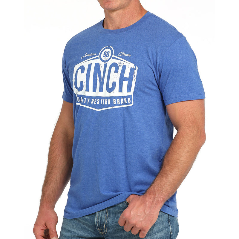 Cinch Men's Blue Logo Tee