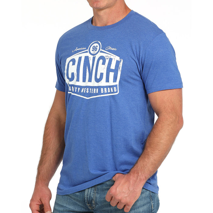 Cinch Men's Blue Logo Tee