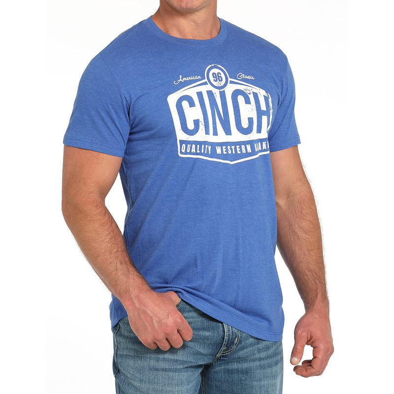 Cinch Men's Blue Logo Tee