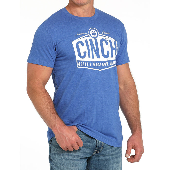 Cinch Men's Blue Logo Tee