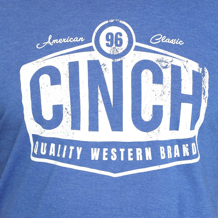 Cinch Men's Blue Logo Tee