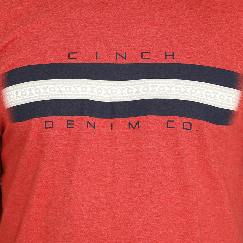Cinch Men's Red Logo Tee