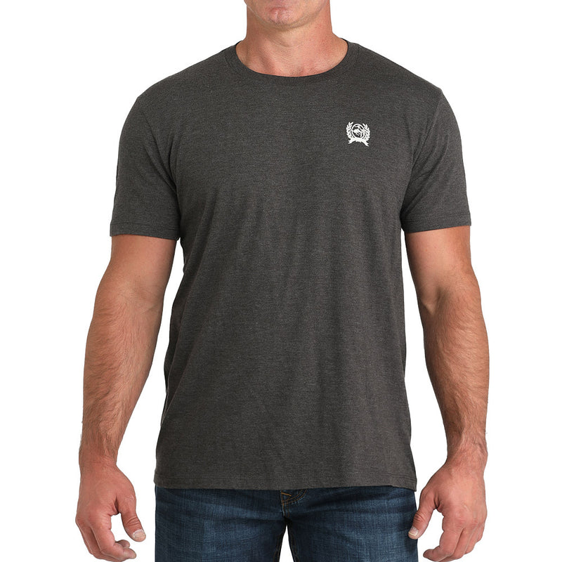Cinch Men's Charcoal Back Logo Tee Shirt