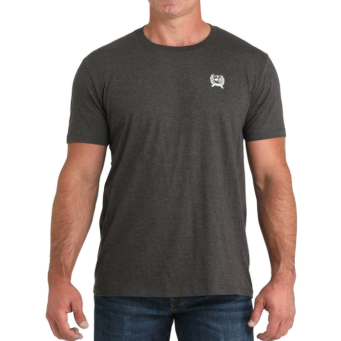 Cinch Men's Charcoal Back Logo Tee Shirt