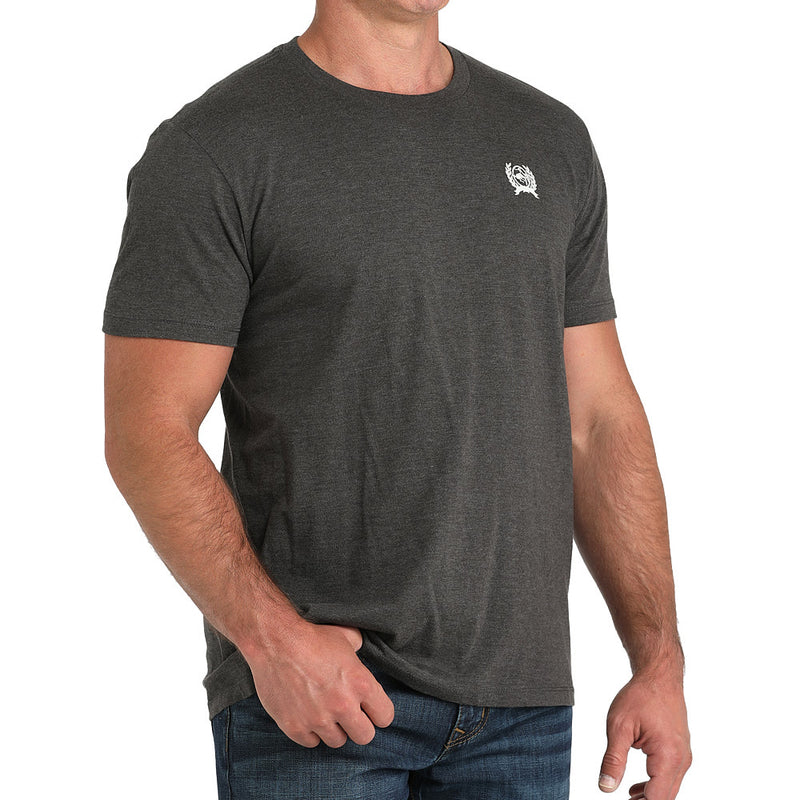 Cinch Men's Charcoal Back Logo Tee Shirt