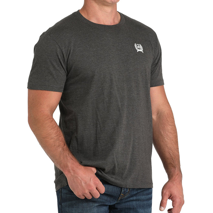 Cinch Men's Charcoal Back Logo Tee Shirt