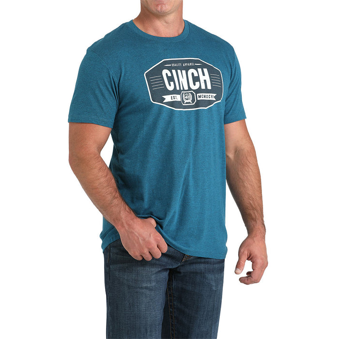Cinch Men's Teal Logo Tee Shirt