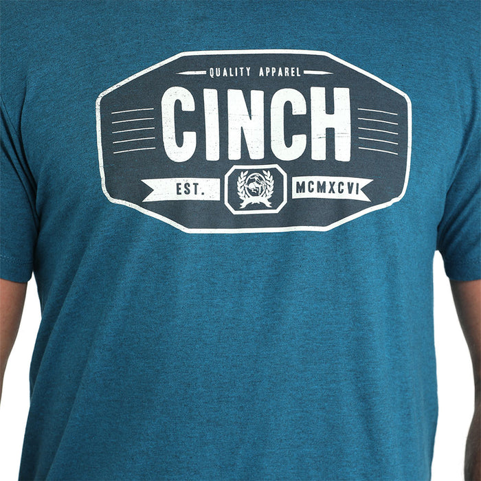 Cinch Men's Teal Logo Tee Shirt