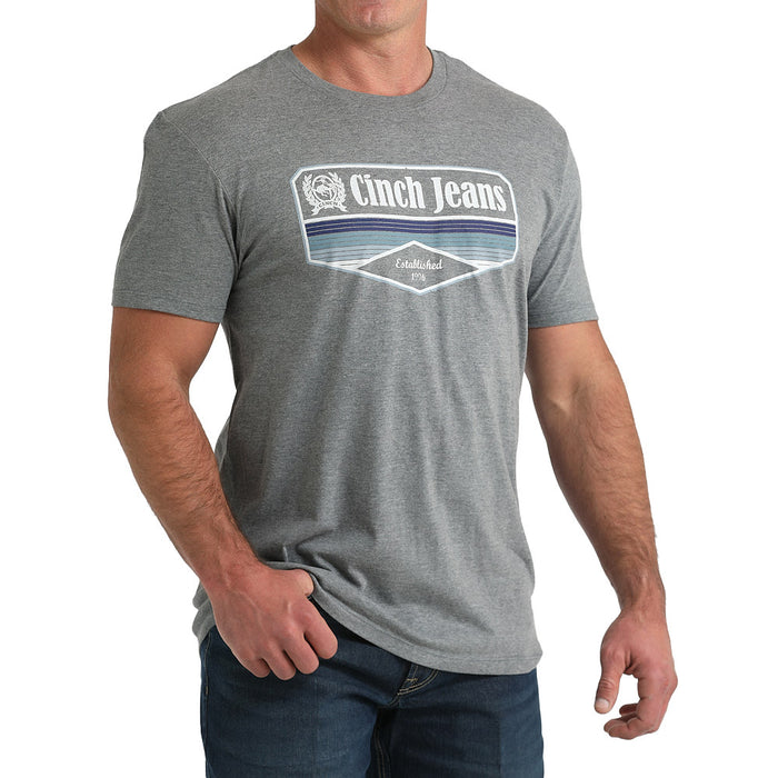 Cinch Men's Grey Jean Logo Tee Shirt