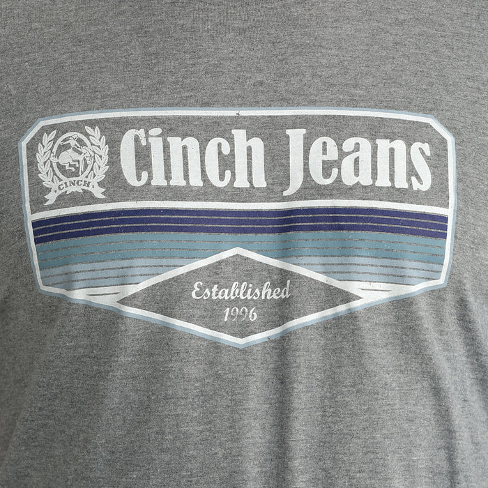 Cinch Men's Grey Jean Logo Tee Shirt