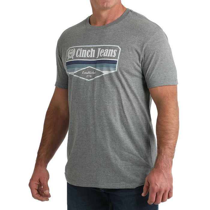 Cinch Men's Grey Jean Logo Tee Shirt