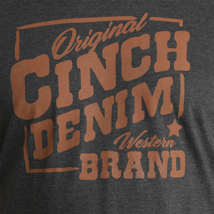 Cinch Men's Original Logo Charcoal Tee Shirt