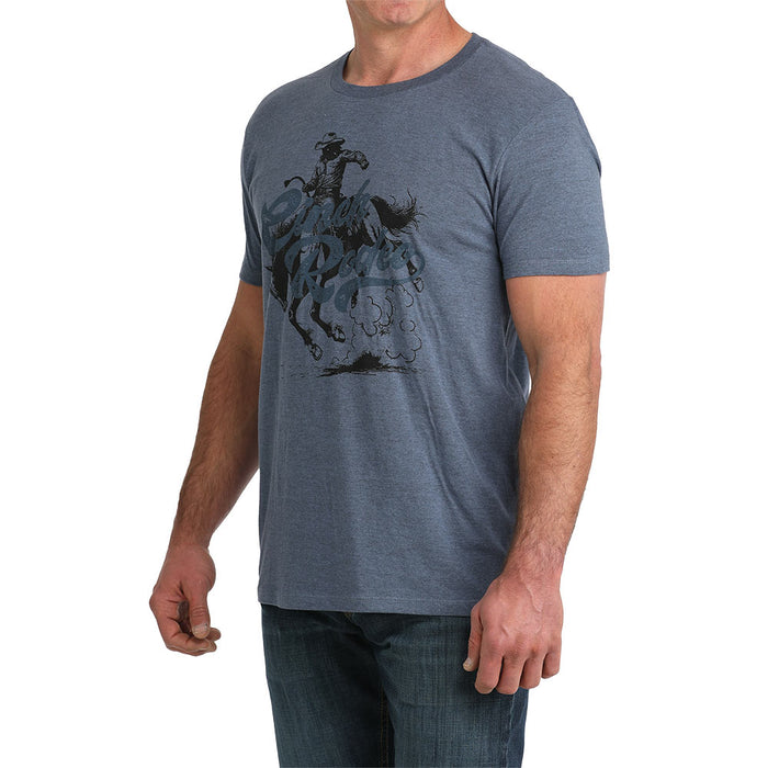 Cinch Men's Blue Bucking Horse Rodeo Tee Shirt