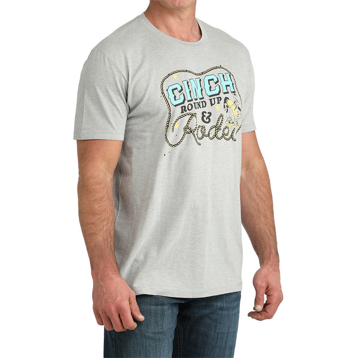 Cinch Men's Grey Round Up and Rodeo Tee Shirt
