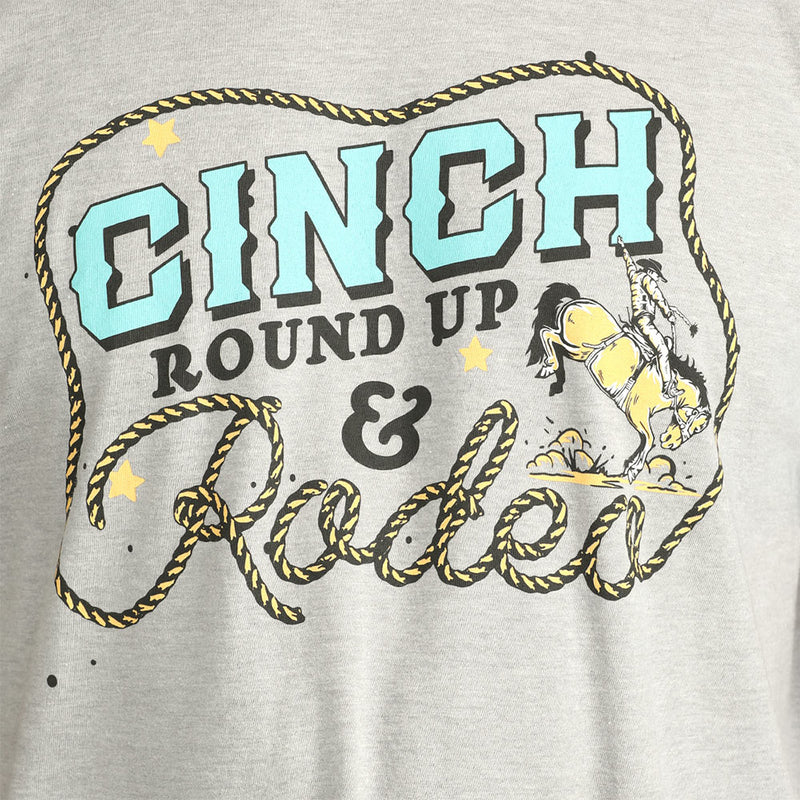Cinch Men's Grey Round Up and Rodeo Tee Shirt