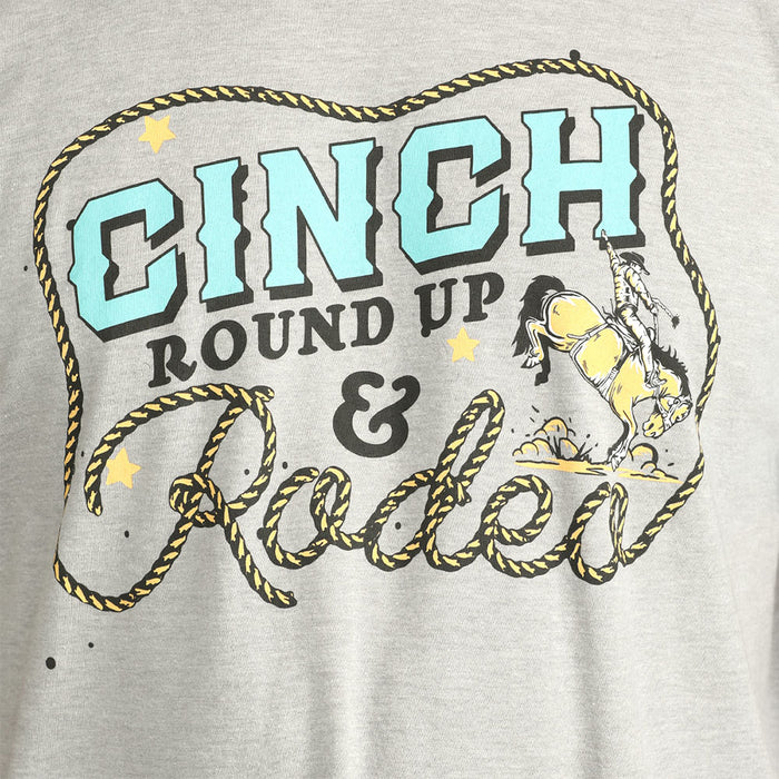 Cinch Men's Grey Round Up and Rodeo Tee Shirt