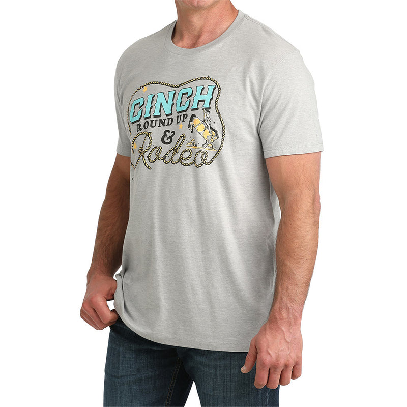Cinch Men's Grey Round Up and Rodeo Tee Shirt