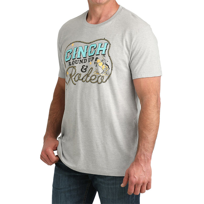 Cinch Men's Grey Round Up and Rodeo Tee Shirt