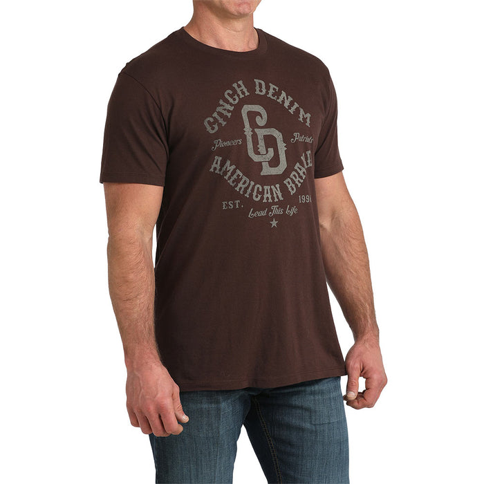Cinch Men's Brown American Brand Tee Shirt