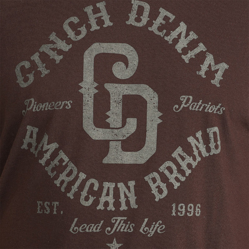 Cinch Men's Brown American Brand Tee Shirt