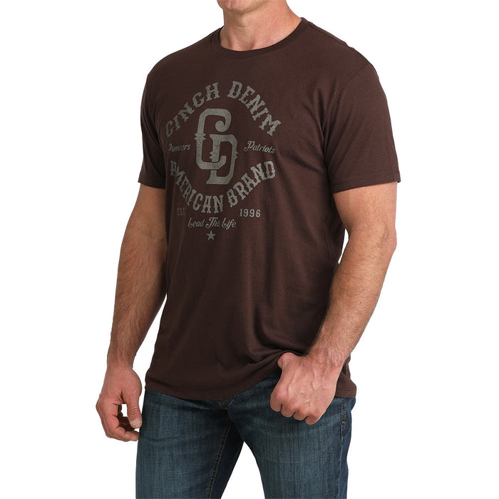 Cinch Men's Brown American Brand Tee Shirt