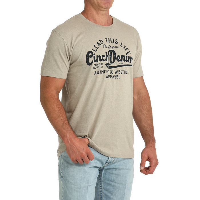Cinch Men's Khaki Lead This Life Tee Shirt