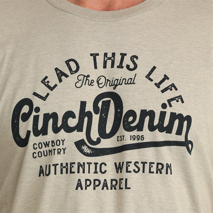 Cinch Men's Khaki Lead This Life Tee Shirt
