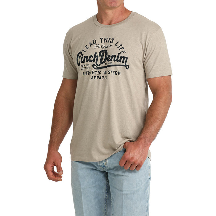 Cinch Men's Khaki Lead This Life Tee Shirt
