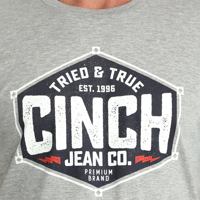 Cinch Men's Grey Tried & True Tee Shirt