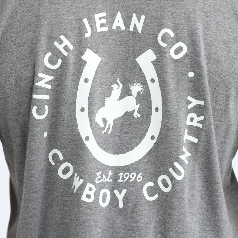 Cinch Men's Grey Horseshoe Cowboy Country Tee Shirt