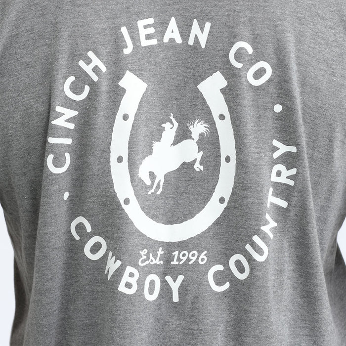 Cinch Men's Grey Horseshoe Cowboy Country Tee Shirt