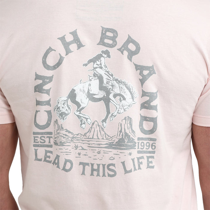 Cinch Men's Pink Lead This Life Tee Shirt