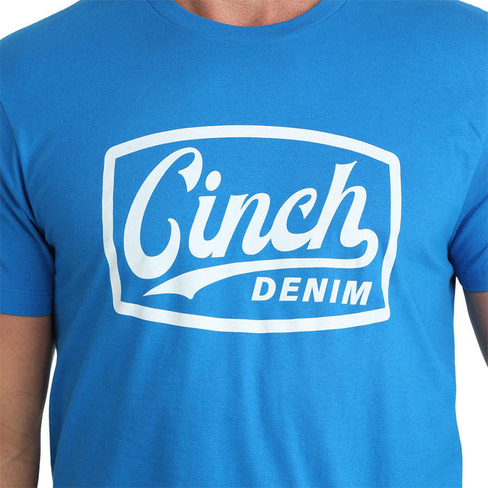 Cinch Men's Royal Blue Logo Tee Shirt
