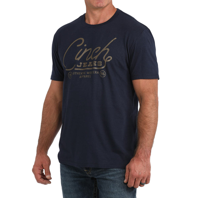 Cinch Men's Navy Logo Tee Shirt