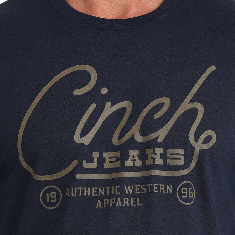 Cinch Men's Navy Logo Tee Shirt
