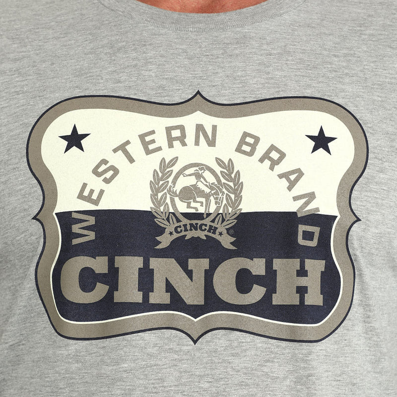 Cinch Men's Grey Western Brand Tee Shirt
