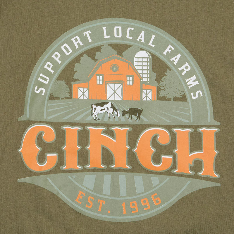 Cinch Boy's Green Support Local Farms Tee Shirt