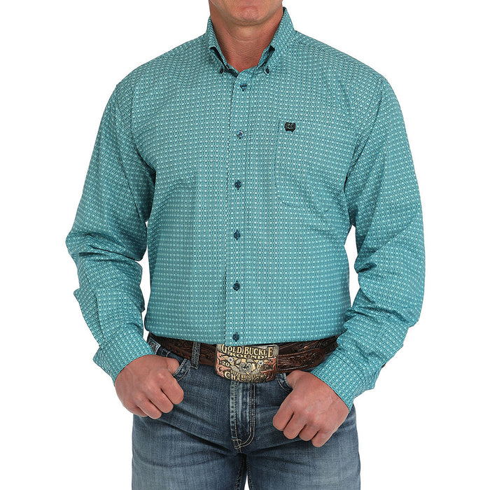 Cinch Men's Turquoise Long Sleeve Shirt