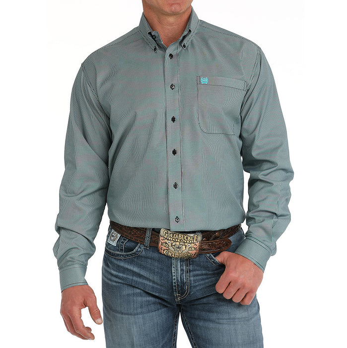 Cinch Men's Black Striped Long Sleeve Shirt