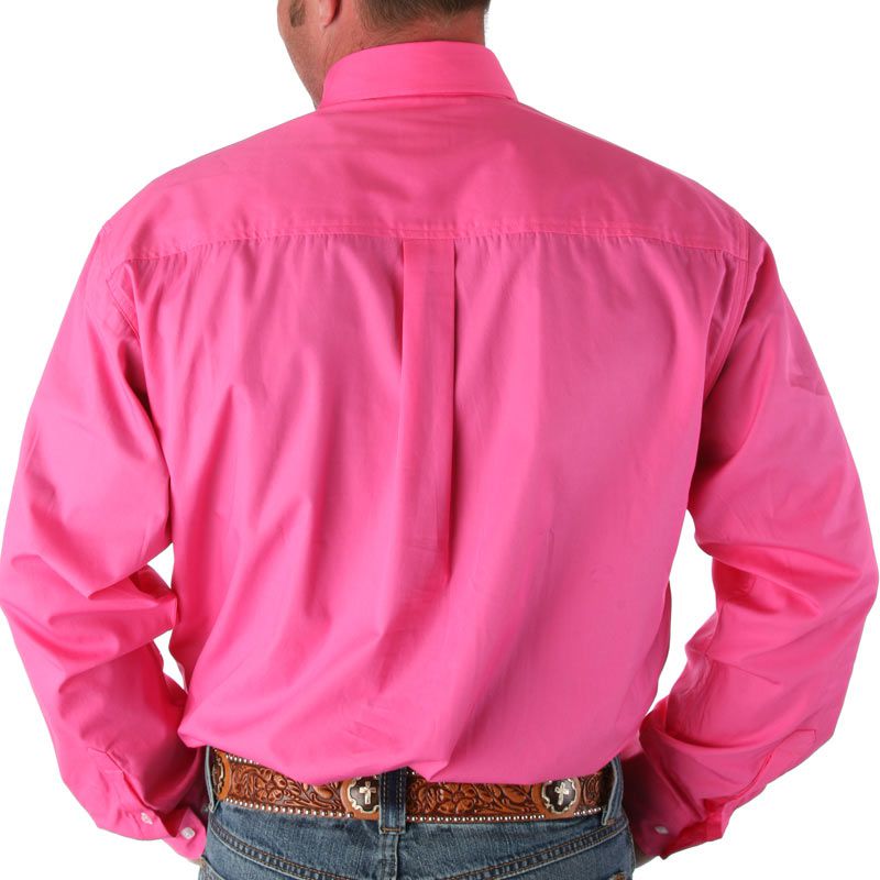 Cinch Men's Pink Pinpoint Oxford Long Sleeve Shirt